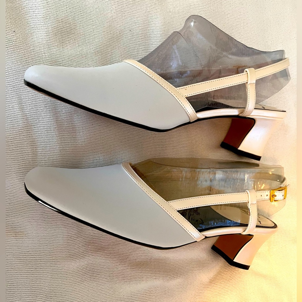 New ivory colored dress shoes. Bought for a wedding and never worn. Size 8 1/2